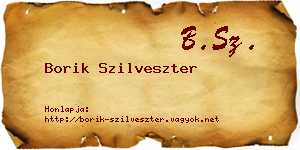Borik Szilveszter névjegykártya